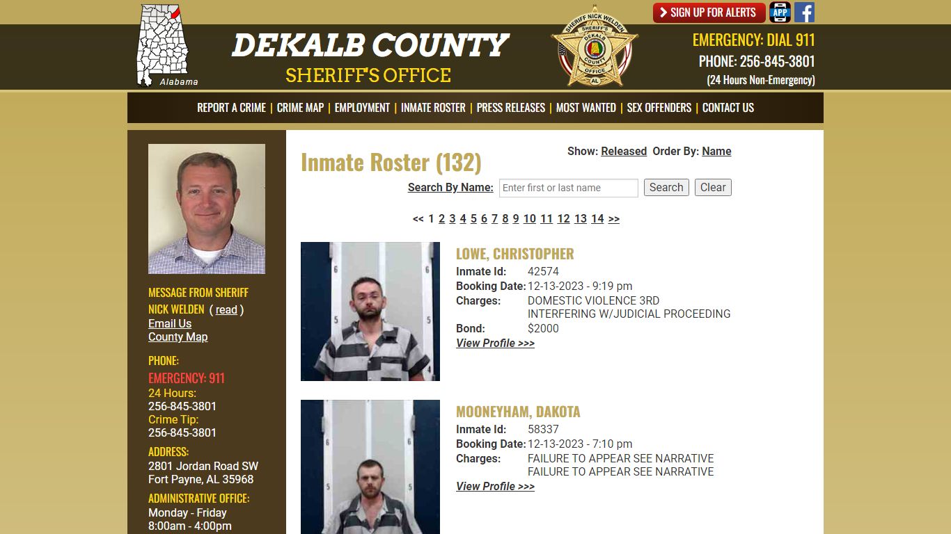 Inmate Roster (148) - DeKalb County Sheriff's Office