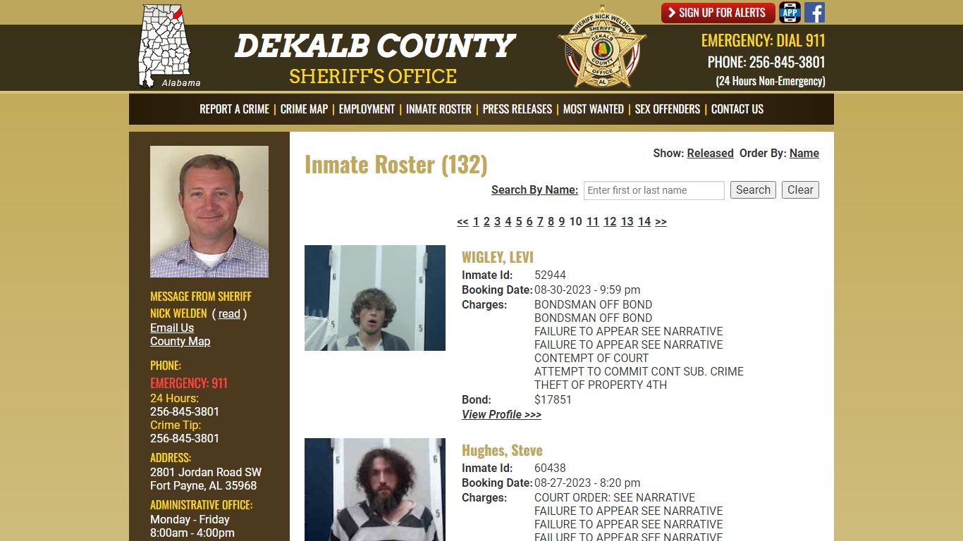 Inmate Roster (146) - DeKalb County Sheriff's Office